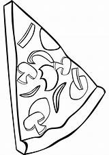 Pizza Coloring Cheese Pages Clipart sketch template