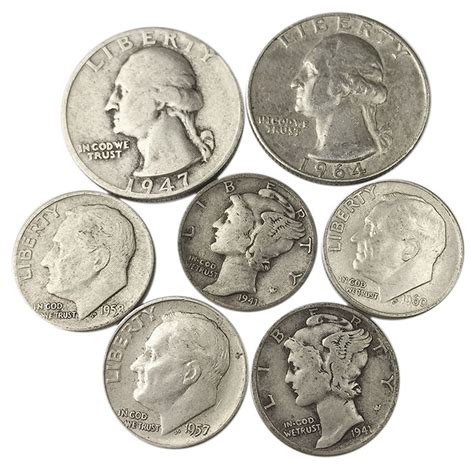 silver coins  face   choice jefferson coin