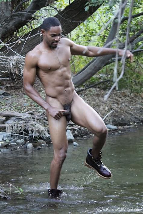 big dick black muscular porn actor cj wright stripping in public