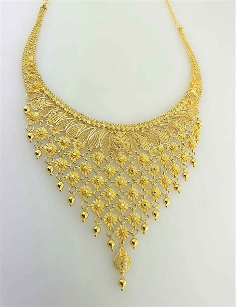 fancy floral large necklace  om jewellers