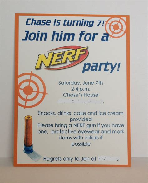 printable nerf birthday party invitations birthdaybuzz