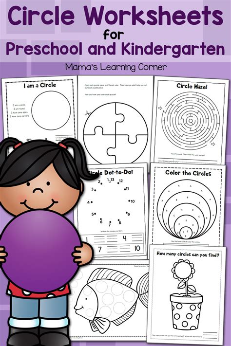 circle worksheets  preschool  kindergarten mamas learning corner