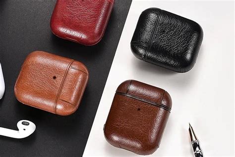leather airpods case brings style  protection