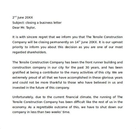 closing  business  letter business letter business letter