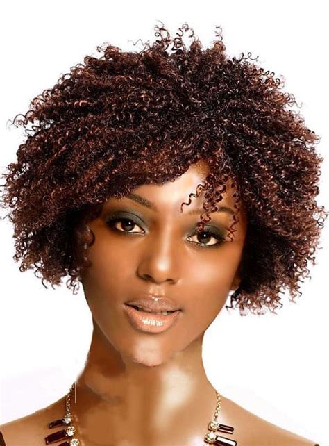 Short Afro Kinky Curly Wig Synthetic For African American