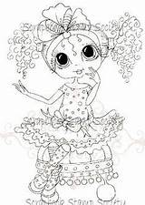 Coloring Pages Digi Stamps Betsie Friends Draw Color Big Redwork Lines Eyes Animal Cartoon Line Cute sketch template