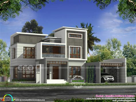 sq ft luxury modern home plan kerala home design  floor plans  dream houses