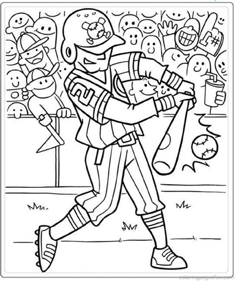 printable baseball player coloring page  print  color