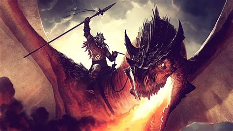 artwork digital art fantasy art dragon warrior wallpapers hd desktop and mobile backgrounds