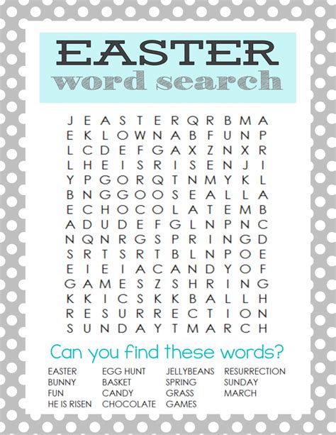 printable easter word searches  adults word search printable