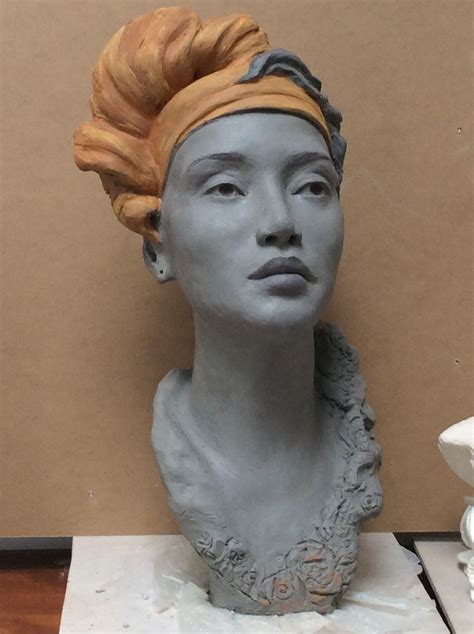 lena derikx sculpture head human sculpture pottery sculpture ceramic figures ceramic art