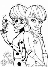 Coloriage Ladybug Miraculous Marinette sketch template