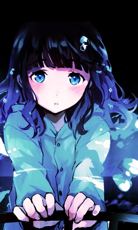 resolution anime sad girl iphone   wallpaper