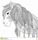 Cheval Adulte Zendoodle Colorare Paard Volwassen Adulto Cavallo Boek Kleurend Conception Sforzo Progettazione Stress sketch template