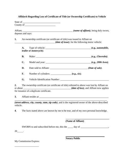 ownership certificate  template pdffiller