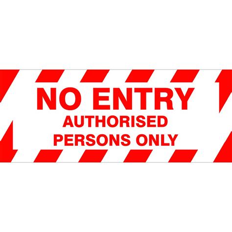 entry authorised persons  floor marker discount safety signs  zealand