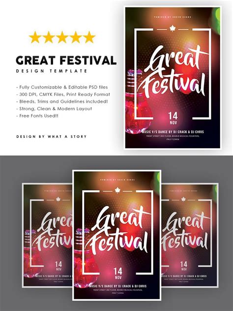 great festival flyer festival flyer flyer design template