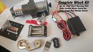 badland winch lb complete kit remotecontrolmountfairleadsnatch hook ebay