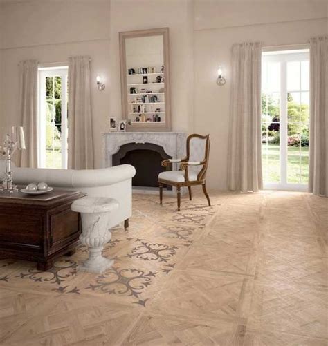 modern ceramic tiles  wood  offer practical  warm interior design ideas