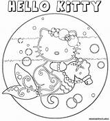 Mermaid Kitty Coloring Hello Pages sketch template