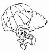 Parachute Vliegtuig sketch template