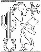 Cowboy Theme Coloring Tableau Choisir Un sketch template