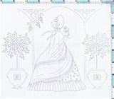 Belle Southern Patterns Ladies Embroidery Lady Hand sketch template