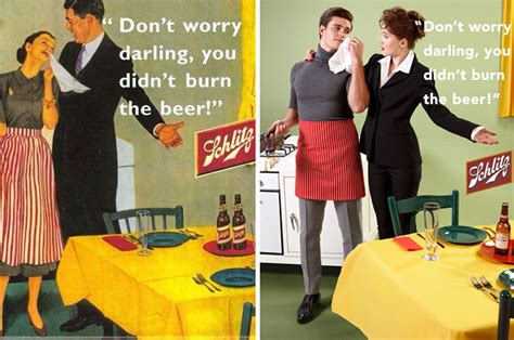 inspired photographer reverses gender roles portrayed in sexist 1950 s ads