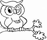 Cartoon Owl Coloring Pages Clipart Colour Library Clip sketch template