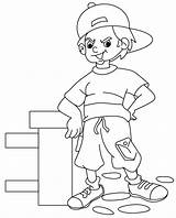 Coloring Standing Pages Kids sketch template