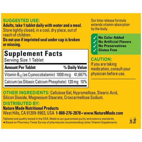 Nature Made® Vitamin B12 Timed Release Tablets 1000 Mcg 160 Ct Smith