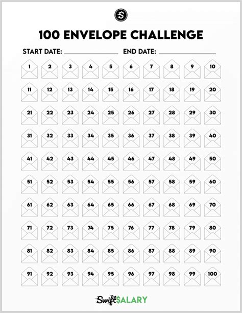 printable  envelope challenge chart printable word searches