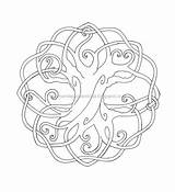 Celtic Baum Projetos Knots Intimacy Linden Tribal sketch template