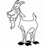 Goat Billy Drawing Coloring Cheerful Funny Goats Outlined Cartoon Outline Face Surfnetkids Paintingvalley sketch template