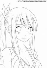 Tail Fairy Lucy Lineart Deviantart sketch template