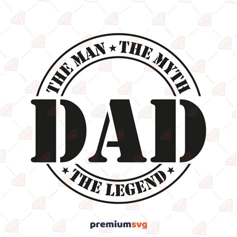 man  myth  legend dad svg premiumsvg