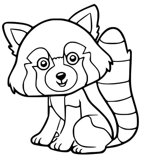 red panda coloring pages  printable coloring pages  kids