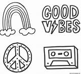 Vibes Peace Vsco sketch template