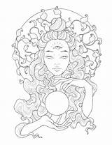 Digital Coloring Pages Adults Trippy Chicks Getcolorings Color Getdrawings sketch template