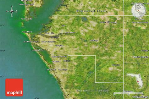 satellite map  manatee county