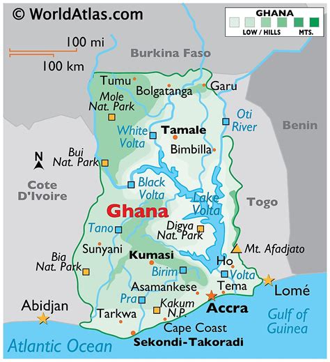 ghana kort fakta verdensatlas    embassy