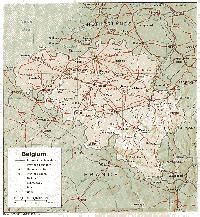 kaart van belgie