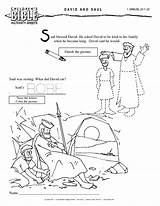 Saul Samuel Anoints Preschool Spares Lessons Hides Flees Biblewise Printablecolouringpages sketch template