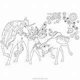 Unicorns Xcolorings sketch template