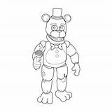 Fnaf Freddy Withered Freddys Coloringpages101 sketch template