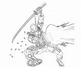 Deadpool Sniper sketch template