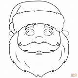 Santa Claus Coloring Mask Pages Printable Christmas Drawing Paper Masks sketch template