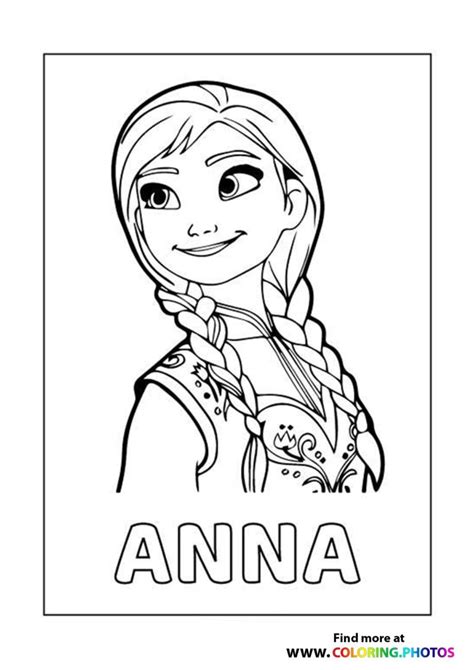 frozen anna coloring pages  kids easy print