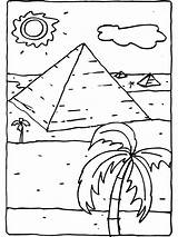 Egypte Kleurplaten Piramide Kleurplaat sketch template
