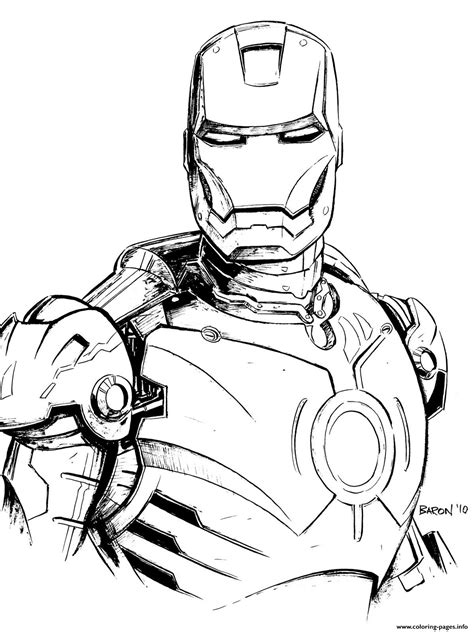 iron man  superheros coloring page printable